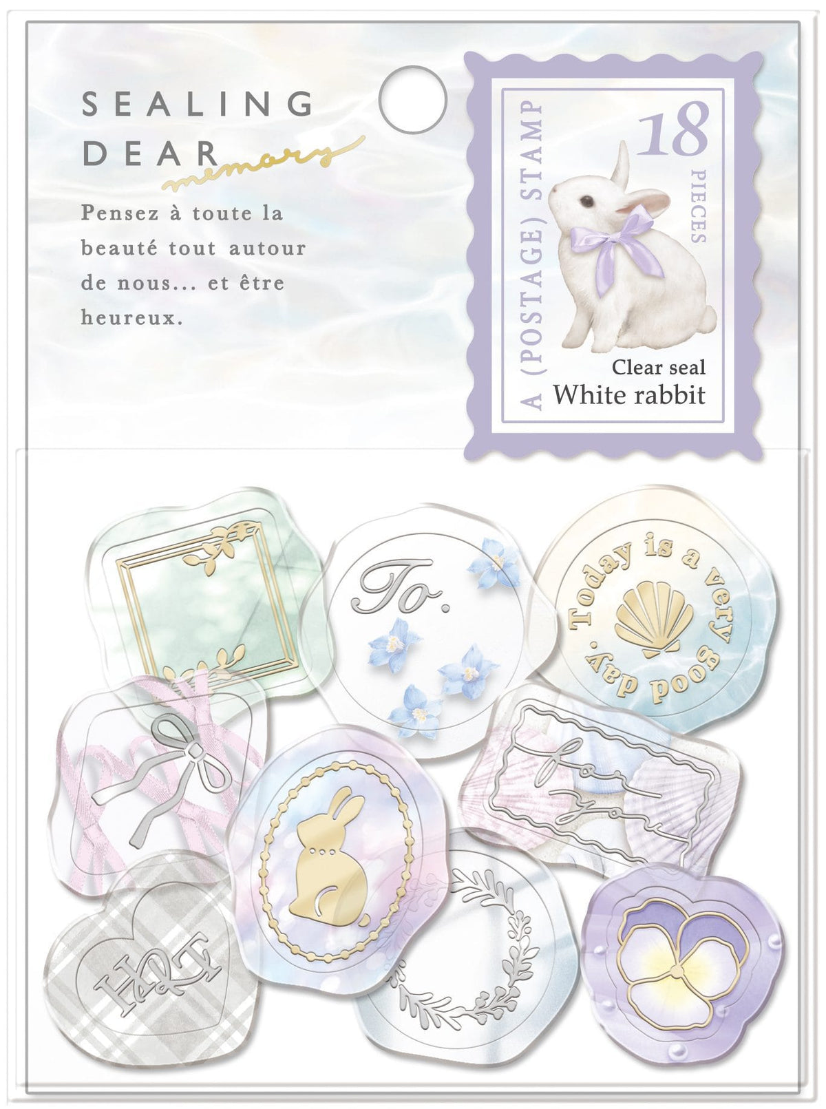 Sealing Dear Stickers Memory White Rabbit Sticker Flakes