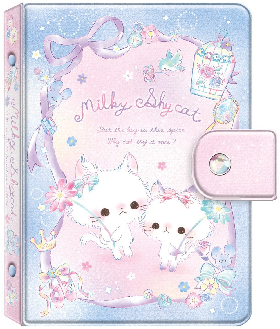 Milky Shy Cat Reusable Sticker Book