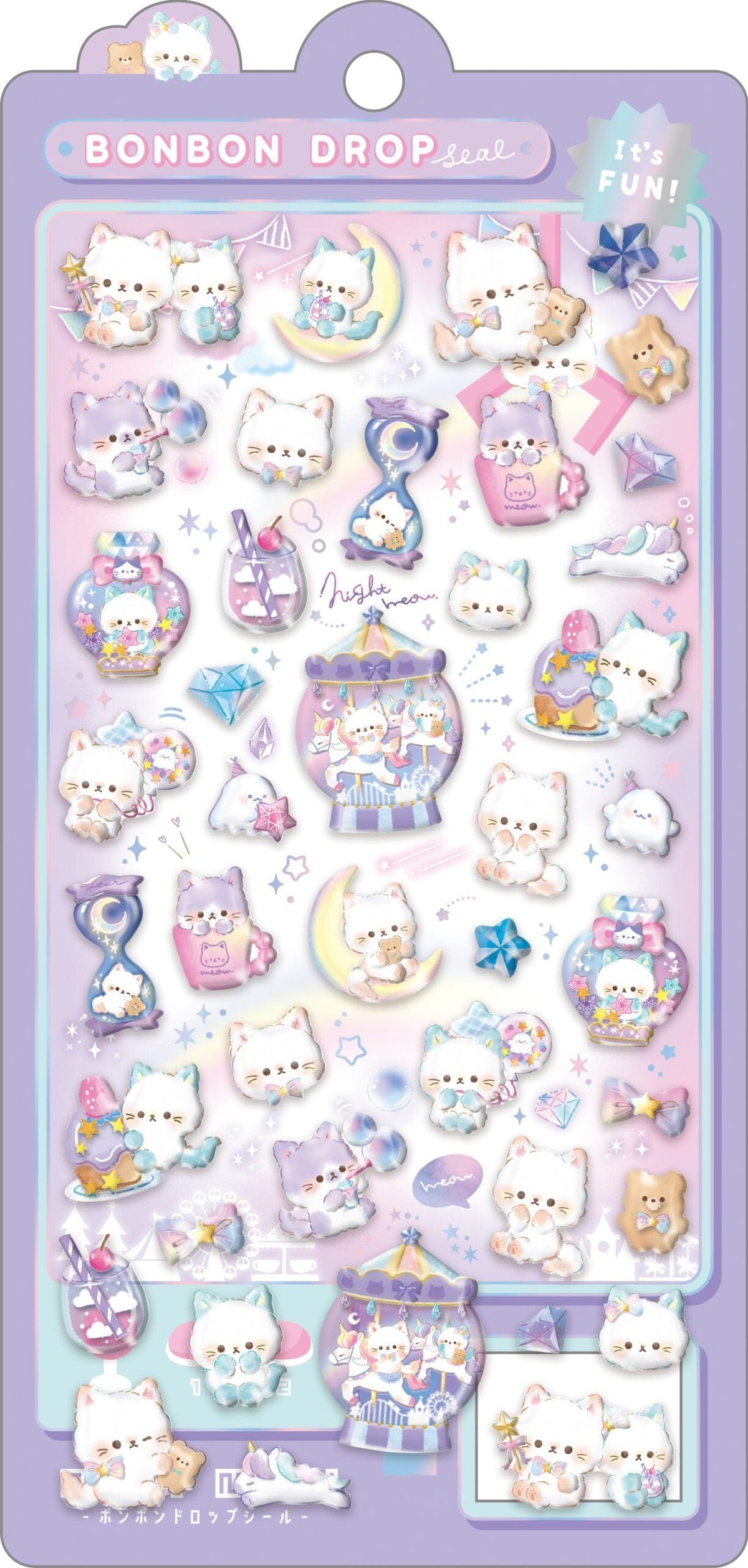 Kitty Bonbon Drop Stickers