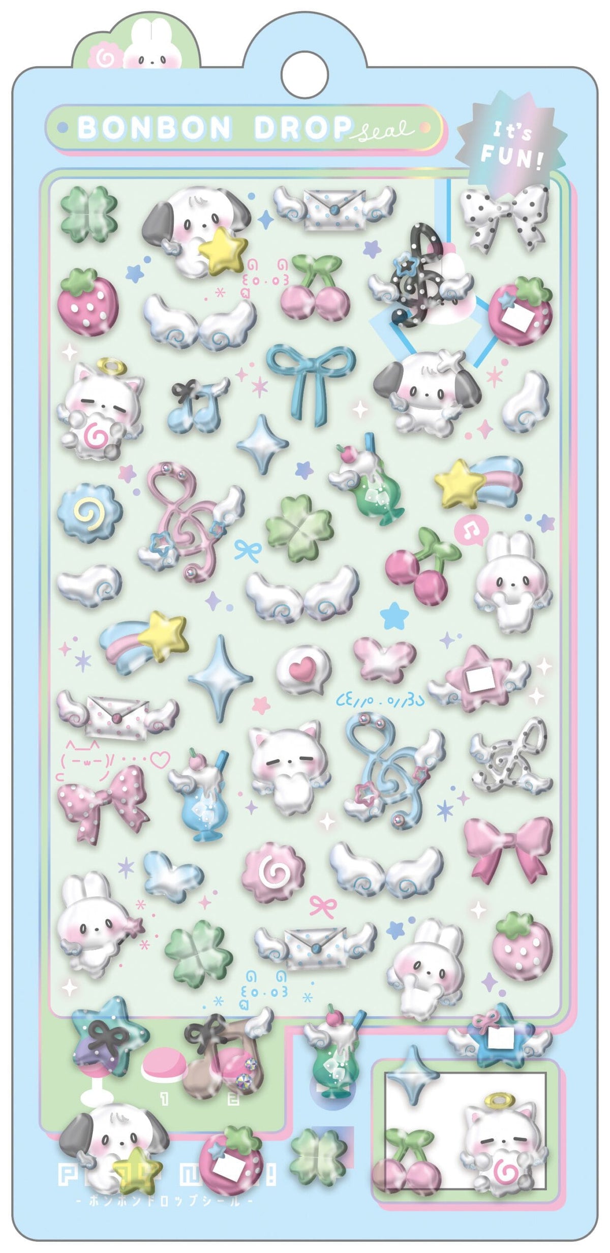 Wish Bunny Bonbon Drop Stickers