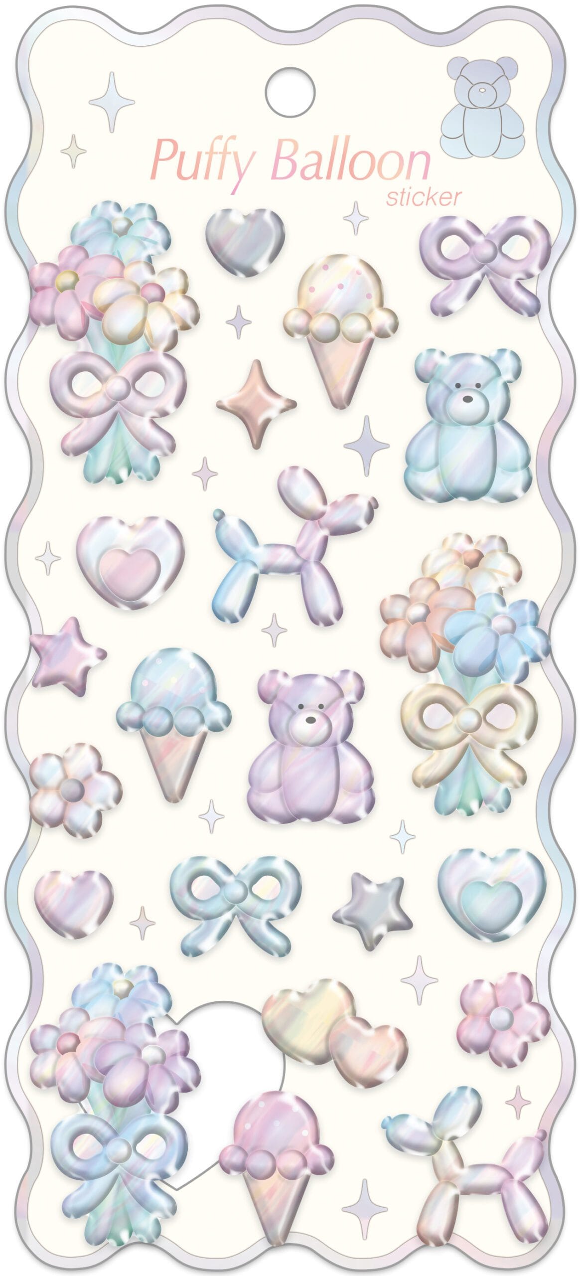 Pastel Balloon Bonbon Drop Stickers