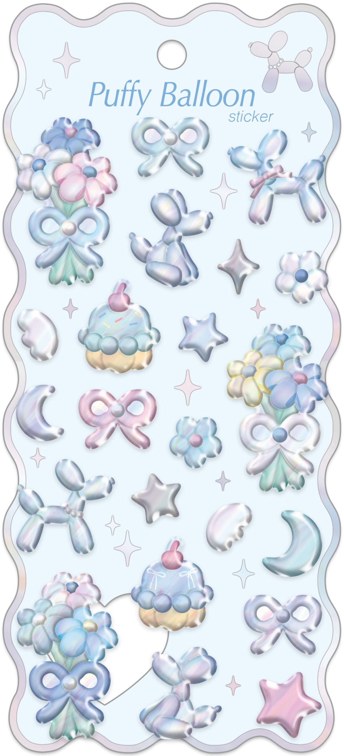 Blue Balloon Bonbon Drop Stickers