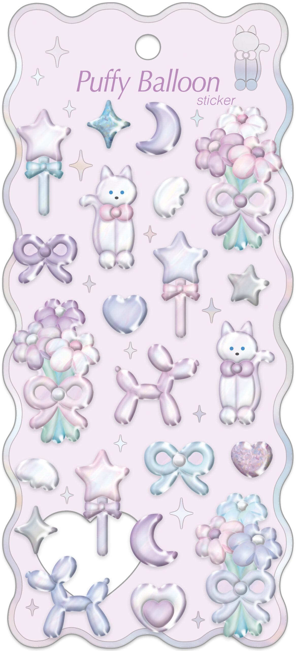 Purple Balloon Bonbon Drop Stickers