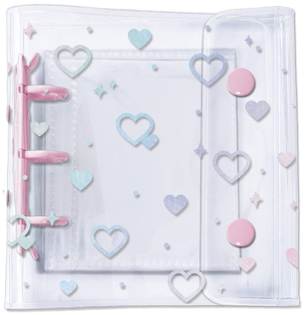 Kirakira Heart Reusable Sticker Book