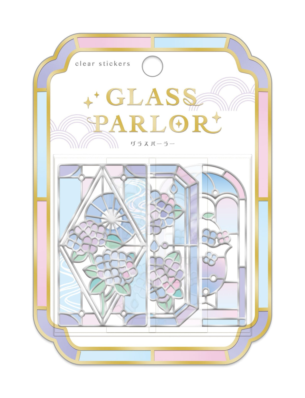 Hydrangea Glass Parlor Stained Glass Flake Stickers