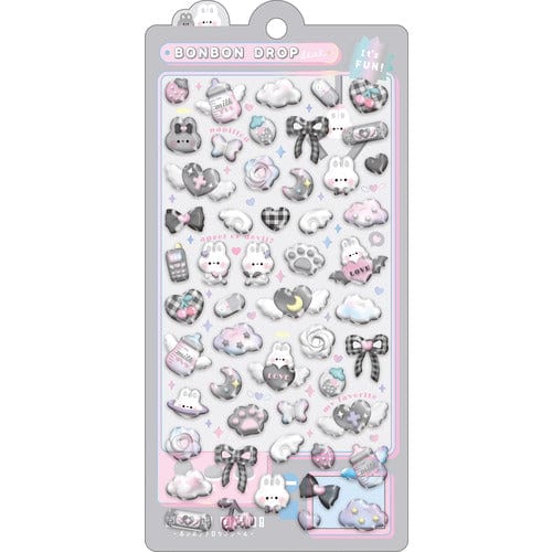 Black & White Bonbon Drop Q-Lia Stickers