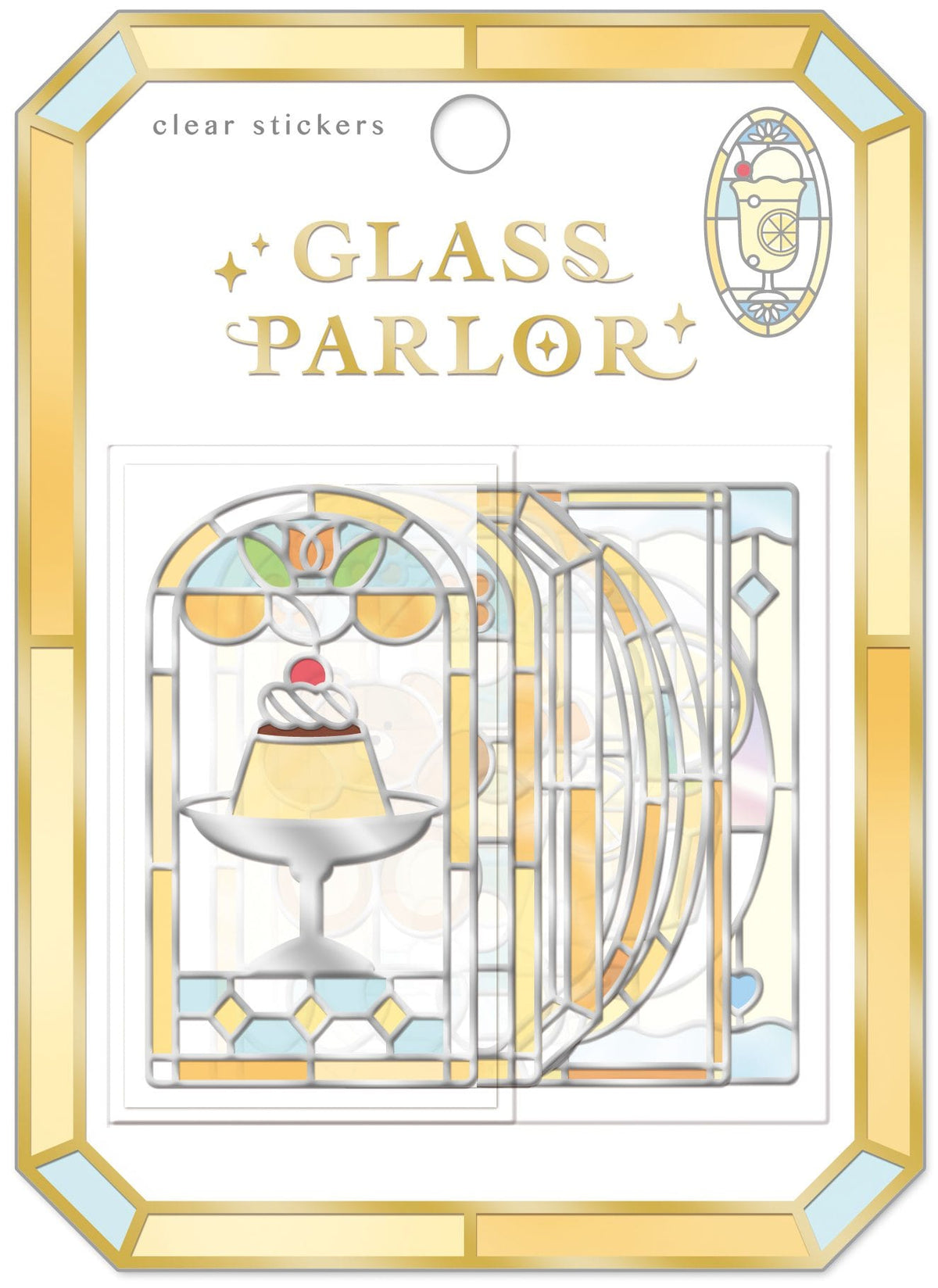 Lemon Glass Glass Parlor Stained Glass Flake Stickers