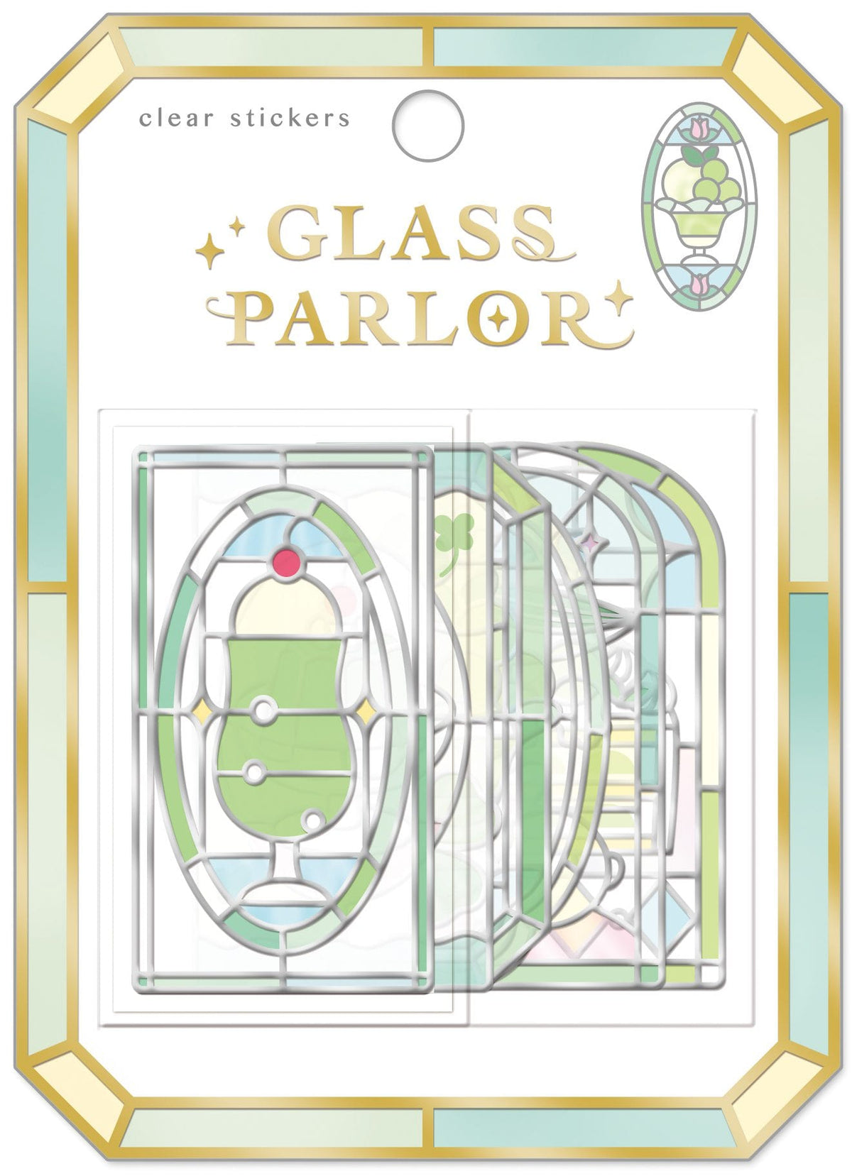 Melon Soda Glass Parlor Stained Glass Flake Stickers