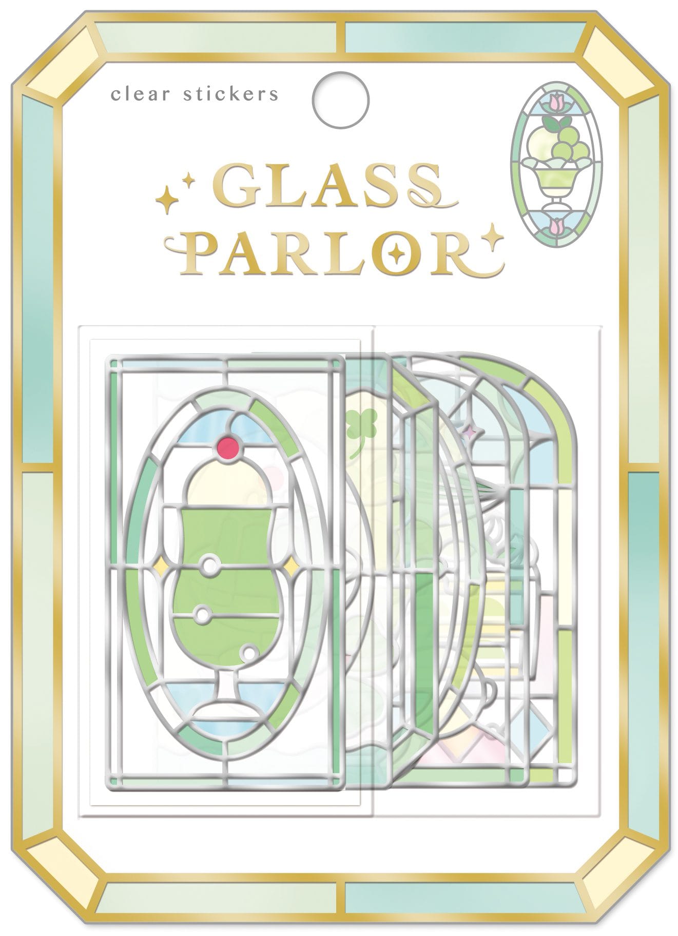 Melon Soda Glass Parlor Stained Glass Flake Stickers