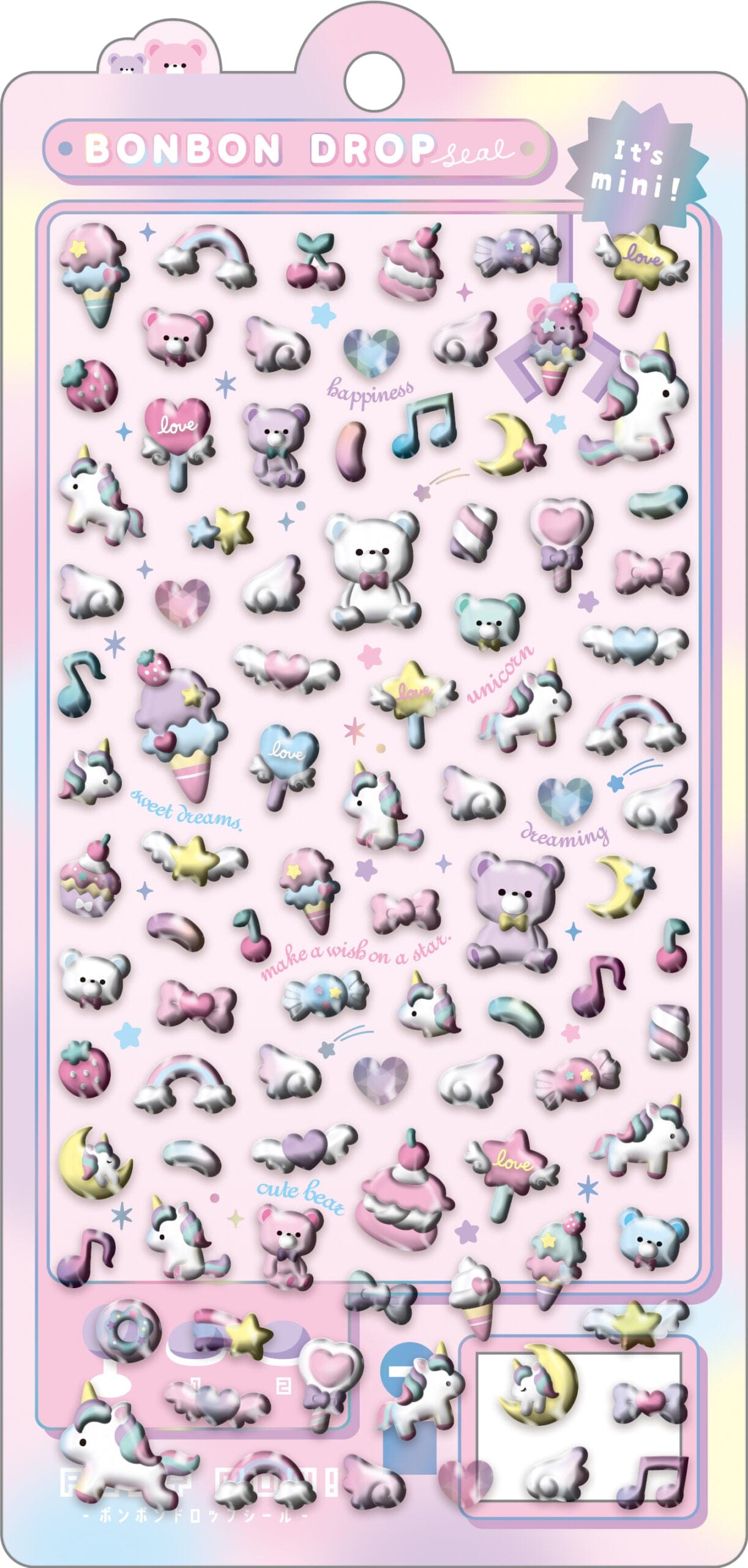 Dream Bear Bonbon Drop Mini Stickers
