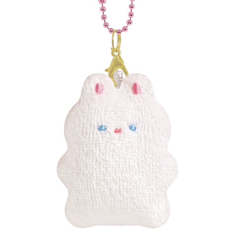 White Bunny PetaFure Keychain