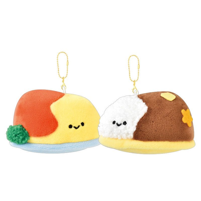 Omurice &amp; Curry Rice Best Friends Keychain Set
