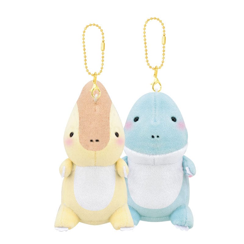 Parasaurolophus and Velociraptor Best Friends Keychain Set