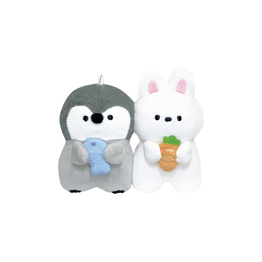 Penguin and Bunny Best Friends Keychain Set