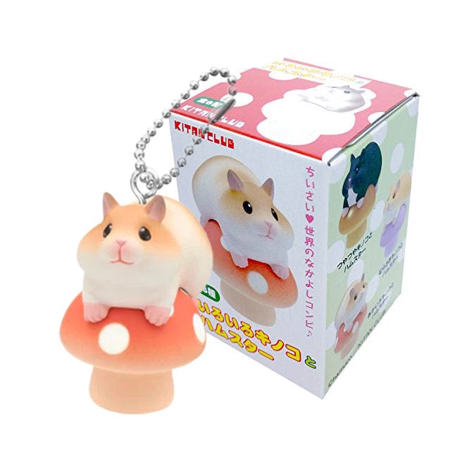 Hamster On Mushroom Keychain Blind Box