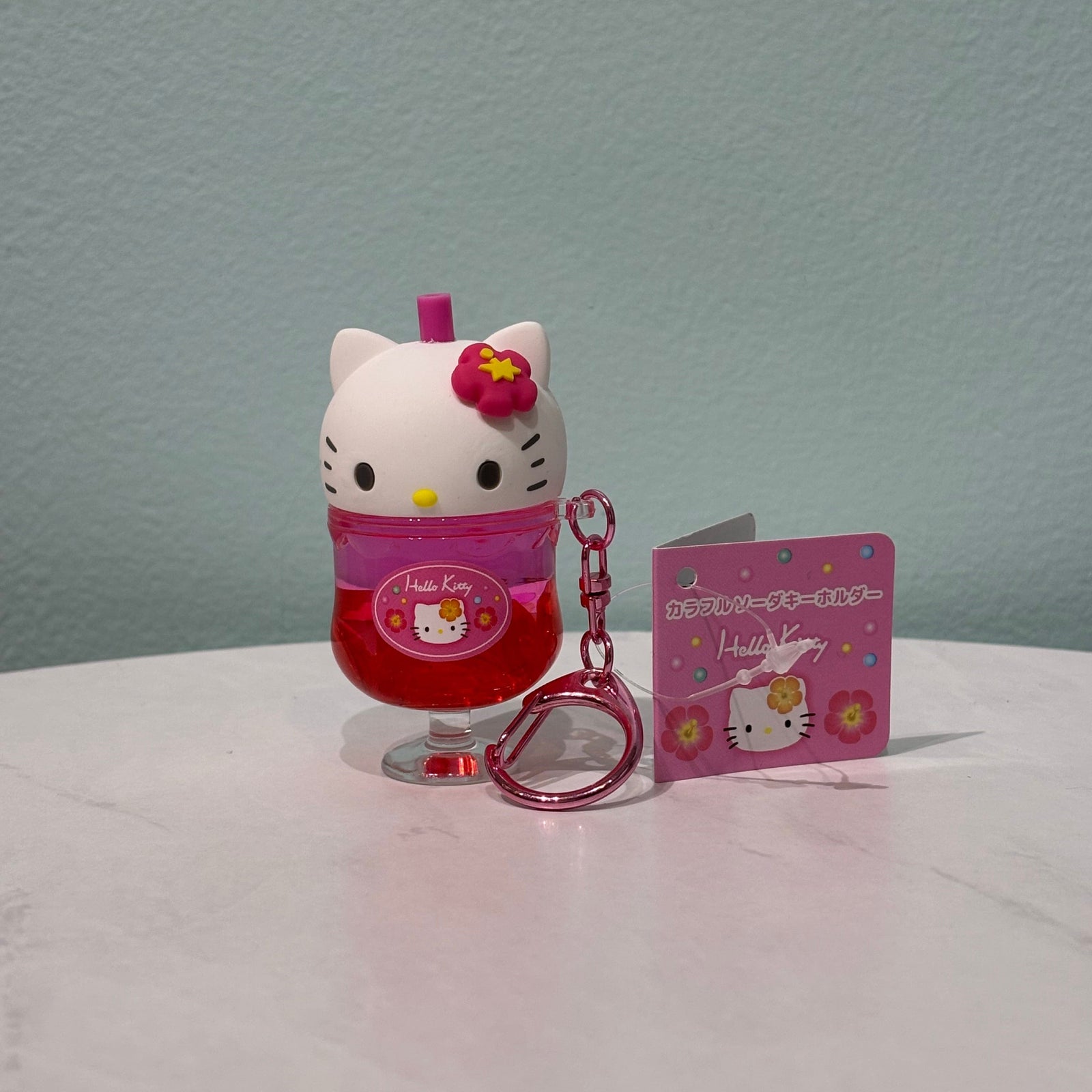 Hello Kitty Hot Pink Soda Keychain
