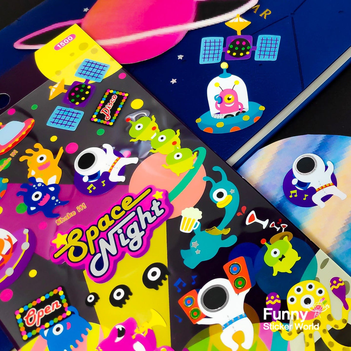 Alien Space Night Sticker