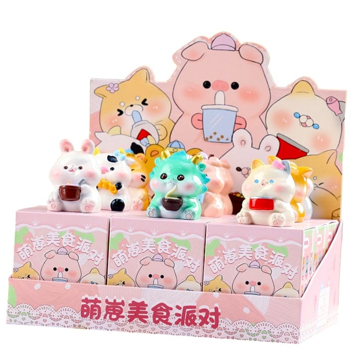 Cute Food Party Kawaii Animals Figure Blind Box