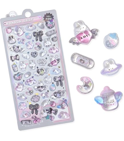 Black & White Bonbon Drop Q-Lia Stickers