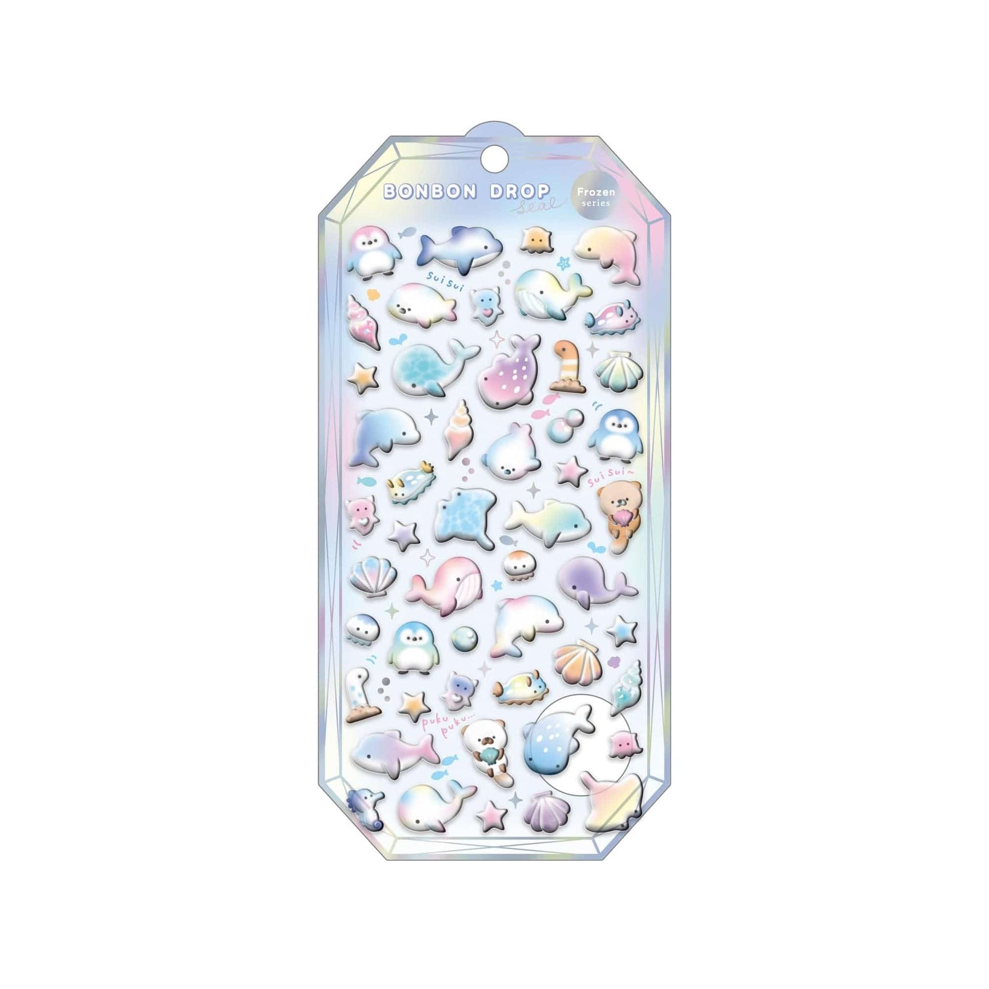 Pastel Rainbow Marine Frozen Bonbon Drop Q-Lia Stickers