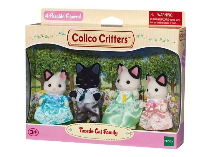 Tuxedo Cat Family Calico Critters Playset