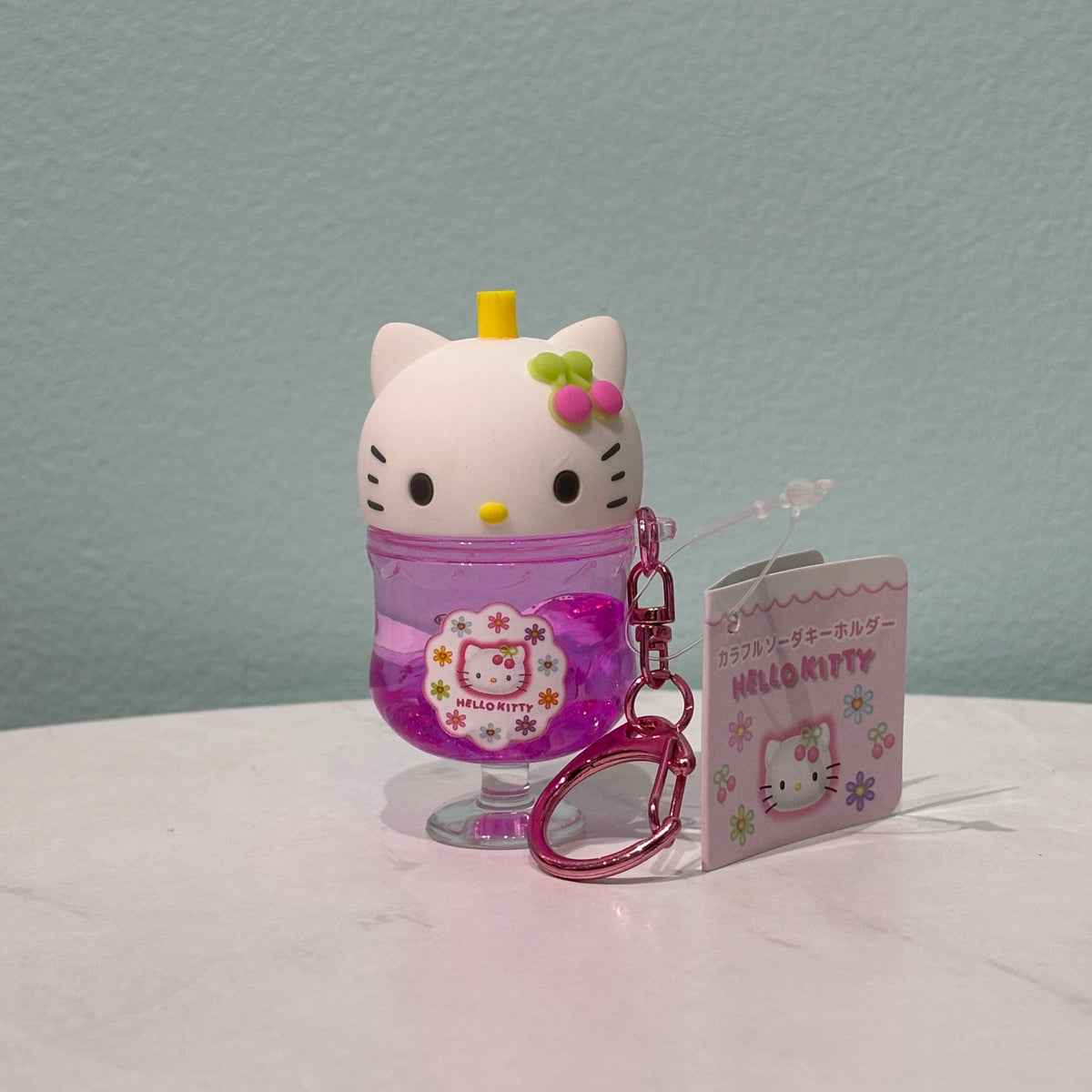 Hello Kitty Light Pink Soda Keychain
