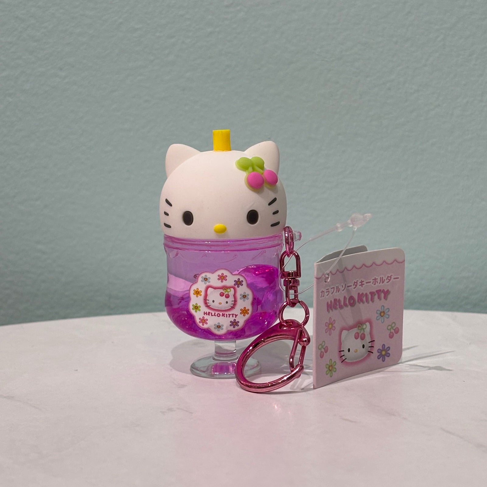 Hello Kitty Light Pink Soda Keychain