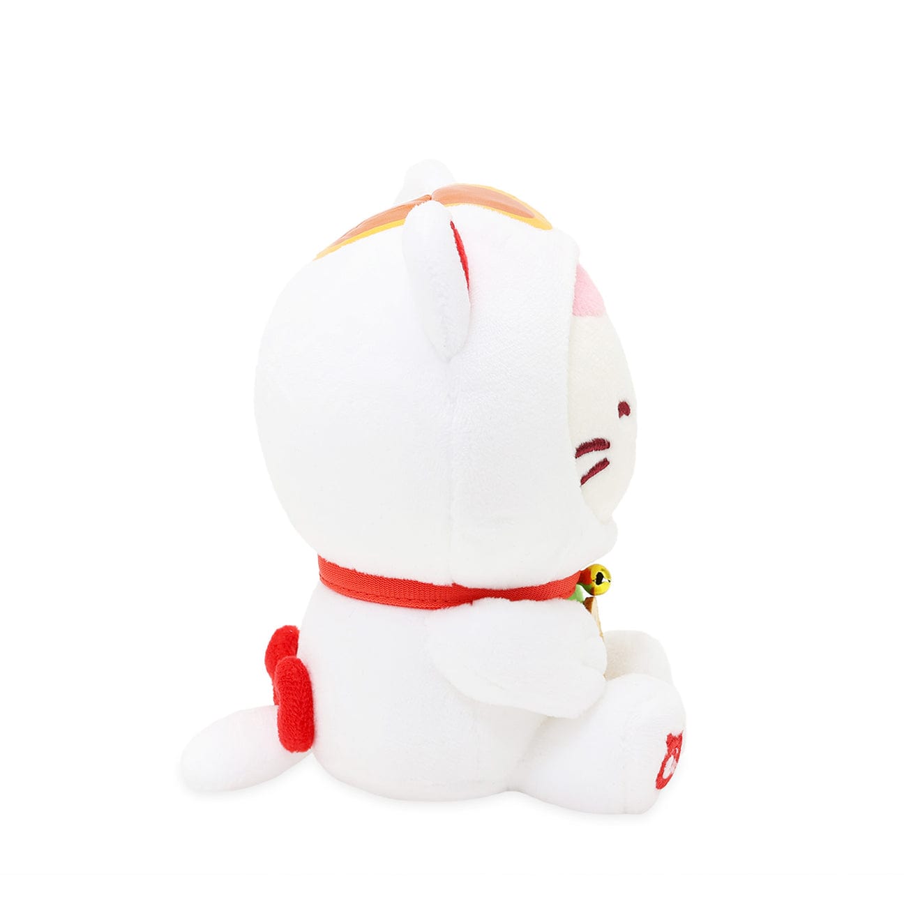 Kittiroll Lucky Cat White Sitting Plush