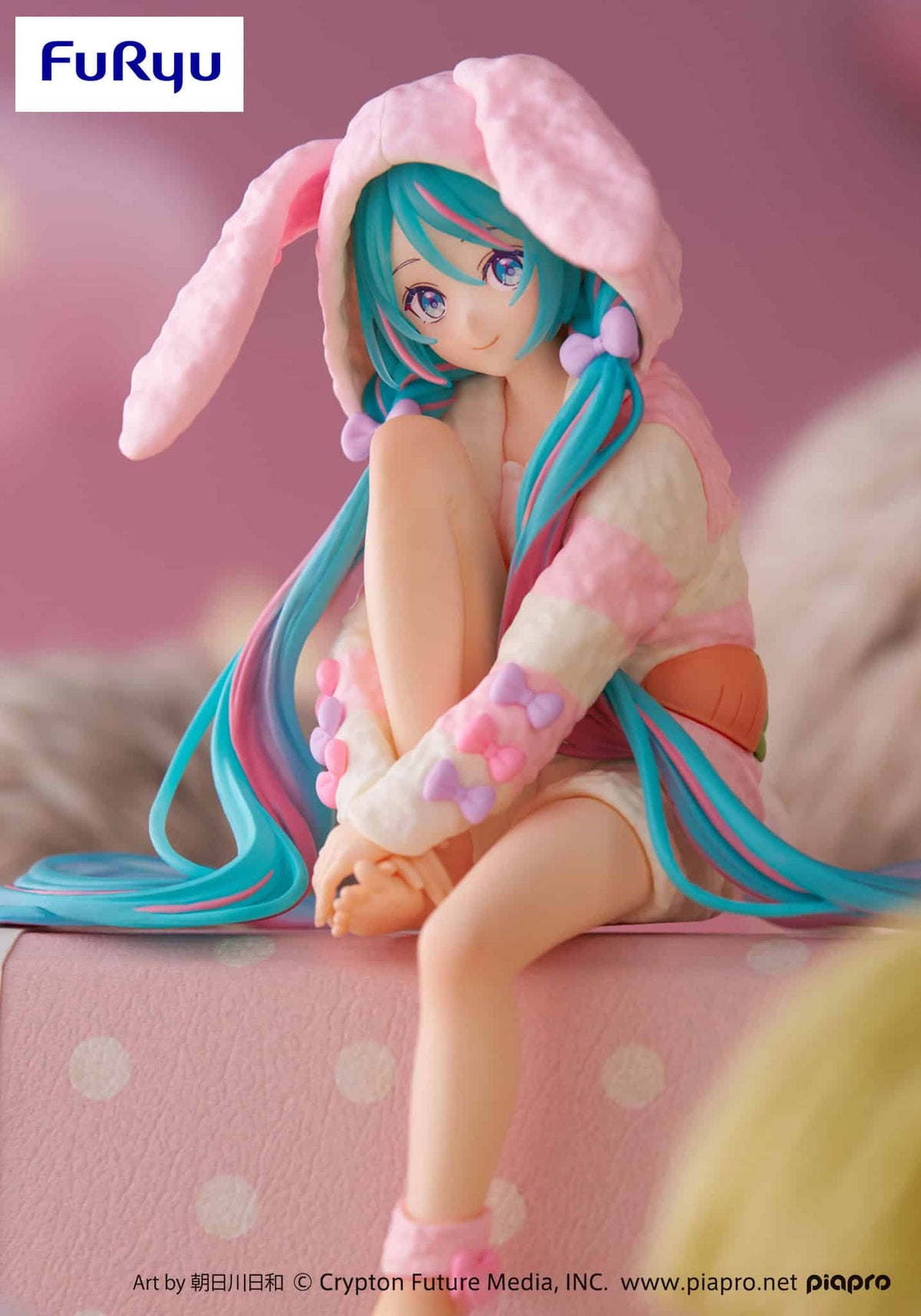 Hatsune Miku Cozy Bunny Rabbit Pajamas Noodle Stopper Figure