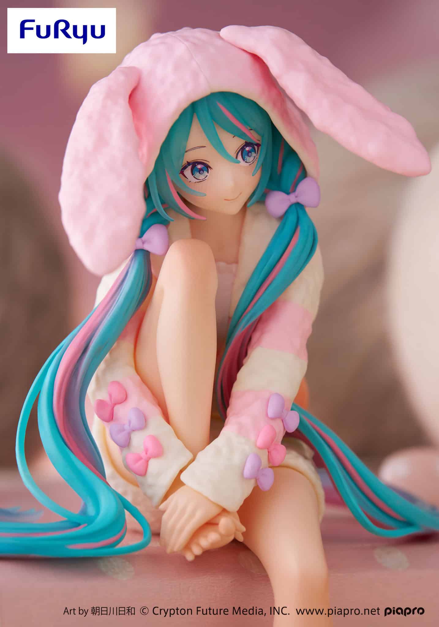 Hatsune Miku Cozy Bunny Rabbit Pajamas Noodle Stopper Figure