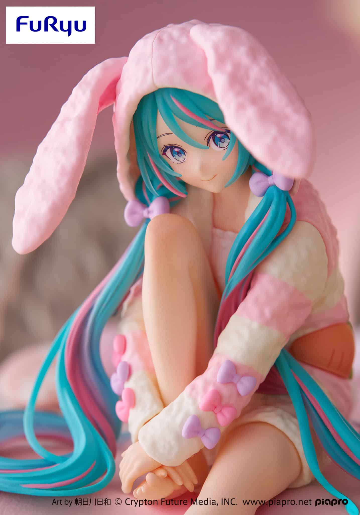 Hatsune Miku Cozy Bunny Rabbit Pajamas Noodle Stopper Figure