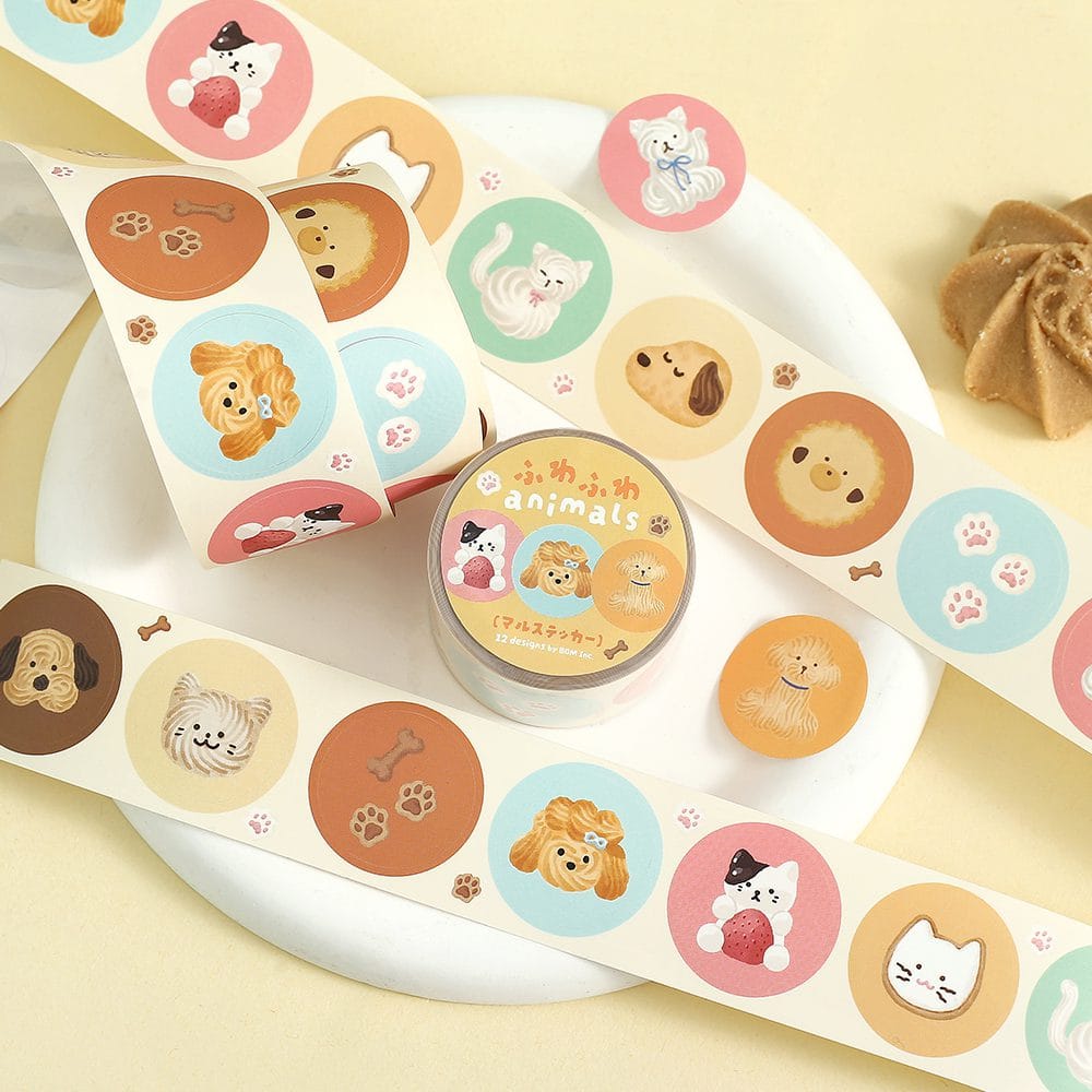 Fuwafuwa Animals Sticker Roll