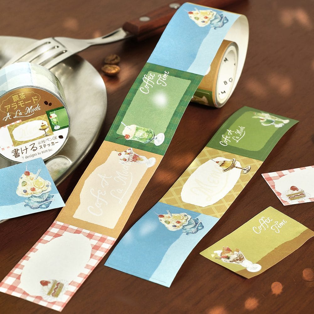 Cafe Writable Sticker Roll