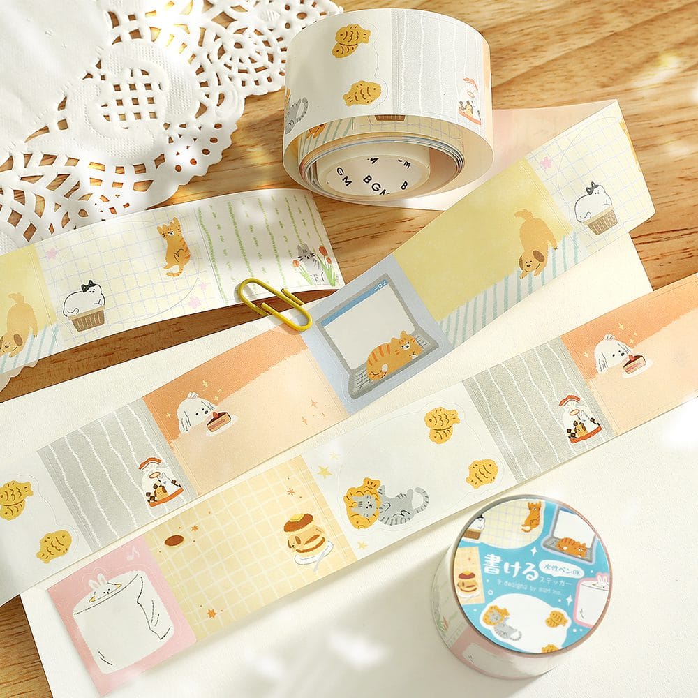 Comfort Animals Writable Sticker Roll