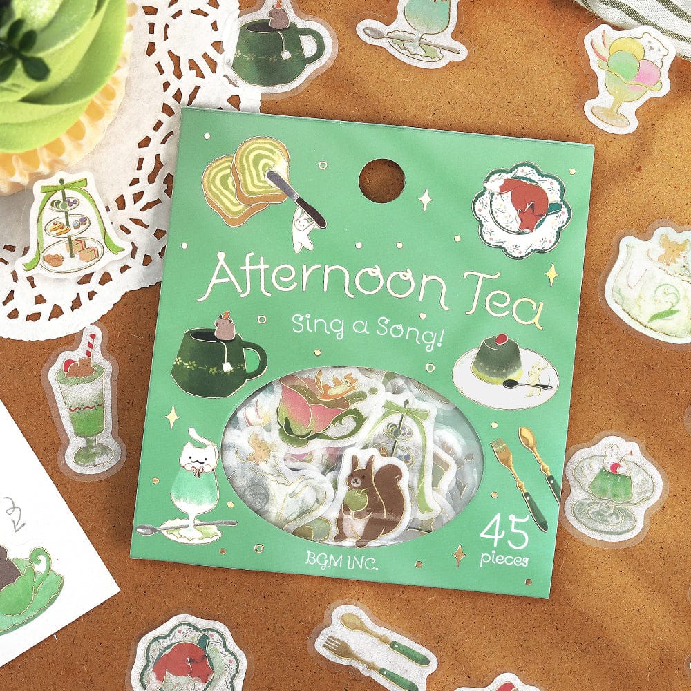 Afternoon Tea Green Version BGM Stickers