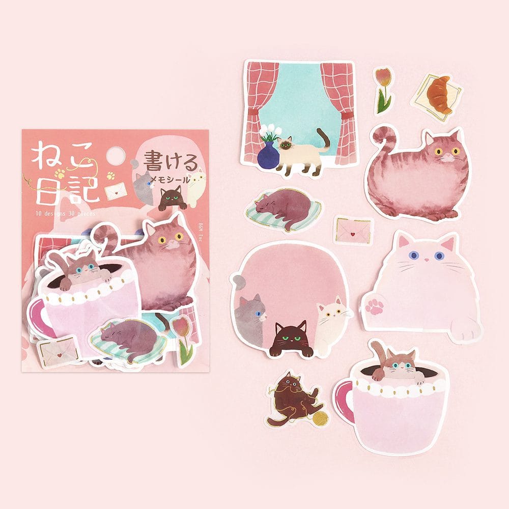 Pink Cat Sticker Flakes