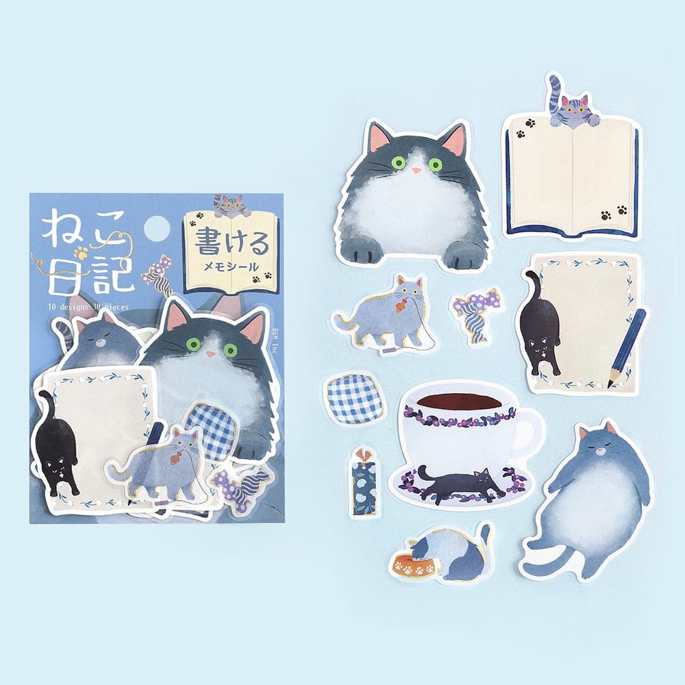 Blue Cat Sticker Flakes