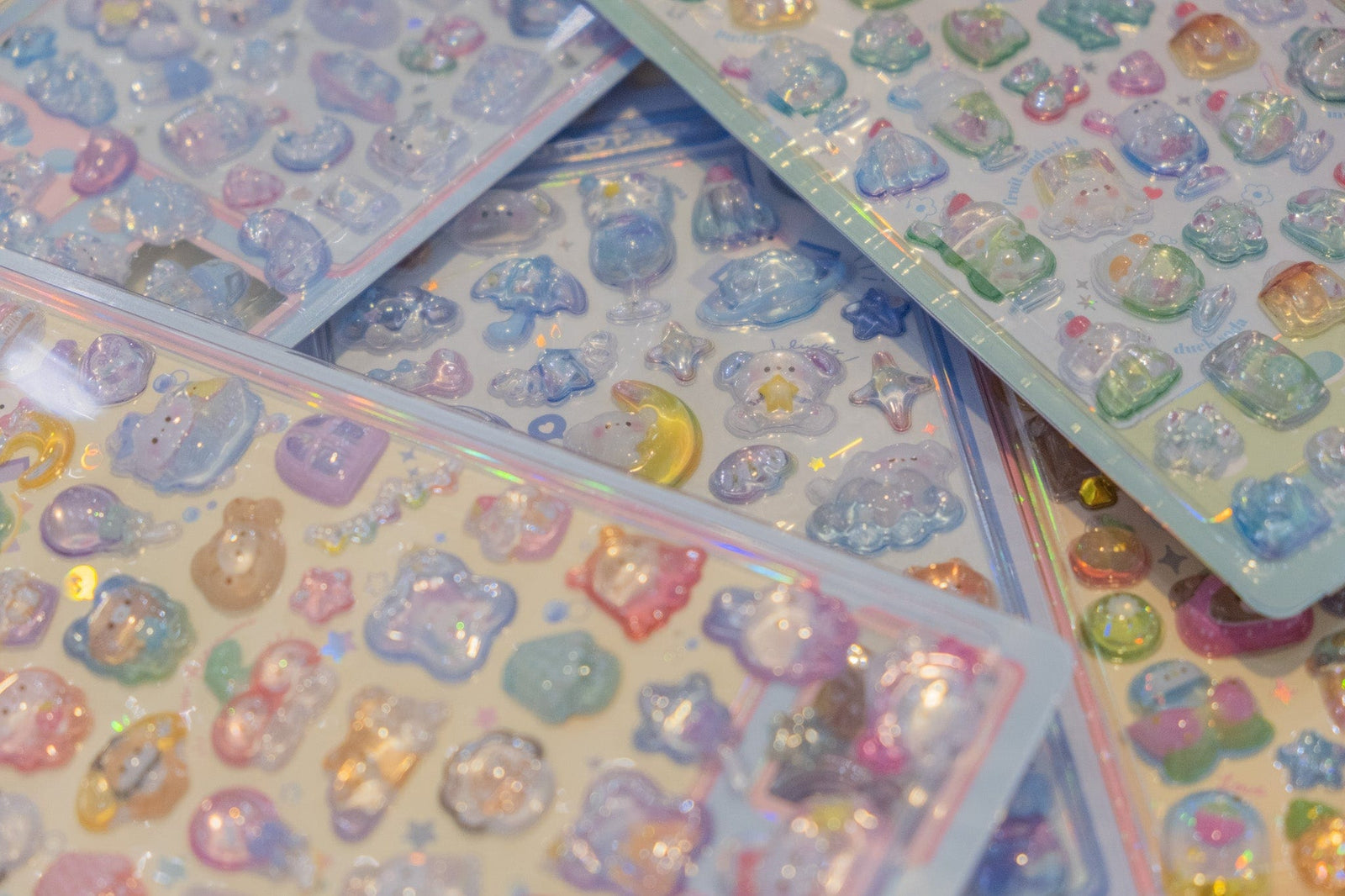 A pile of super cute and shiny stickers