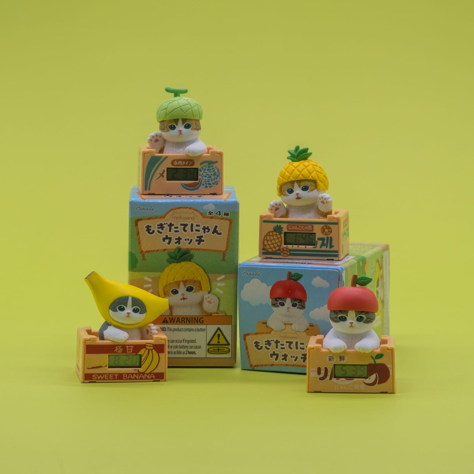Mofusand Fresh Fruit Meow Mini Clock Blind Box