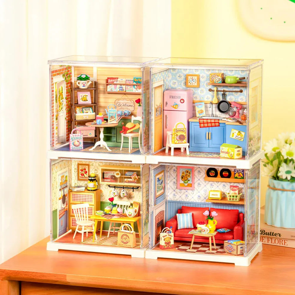 Super Creator Country Blue Lounge DIY Mini House