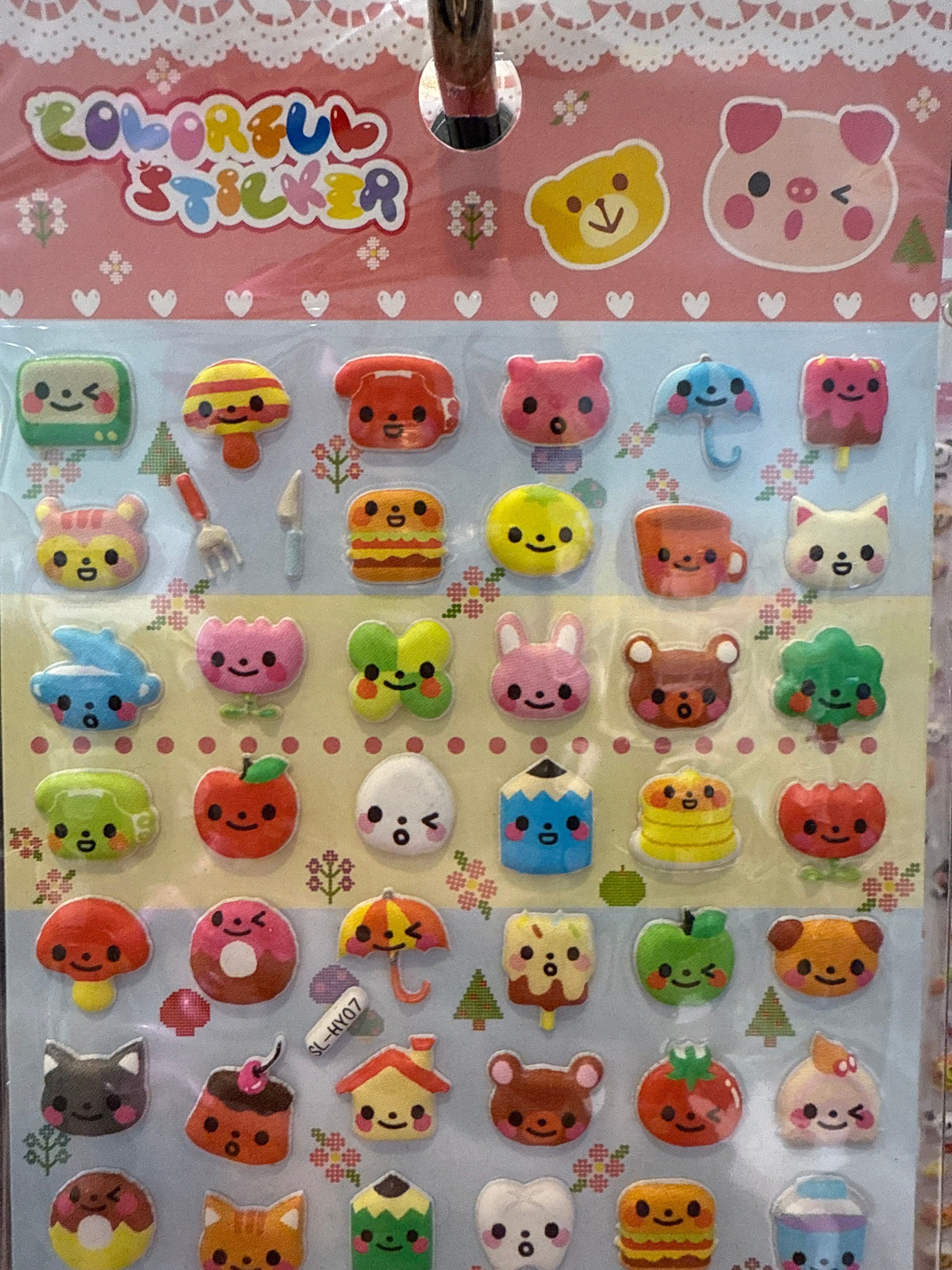 Tiny Kawaii Assorted Puffy Stickers