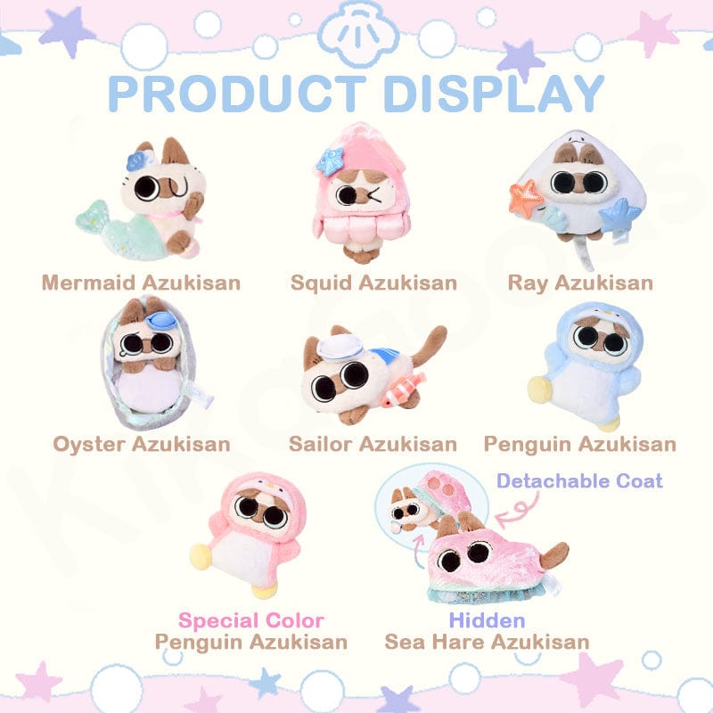 Nobeko Azukisan Oceanic Series Plush Keychain Blind Box