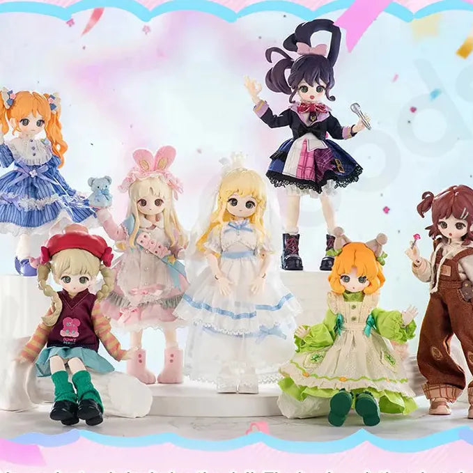 Colorful Wardrobe of Normal Puppy Series Figure Ball Jointed Doll (BJD) Blind Box