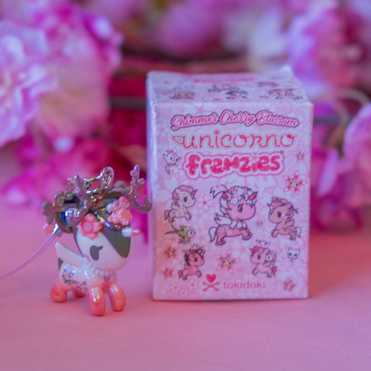 Tokidoki Shimmer Cherry Blossom Unicorno Frenzies Phone Charm Blind Box