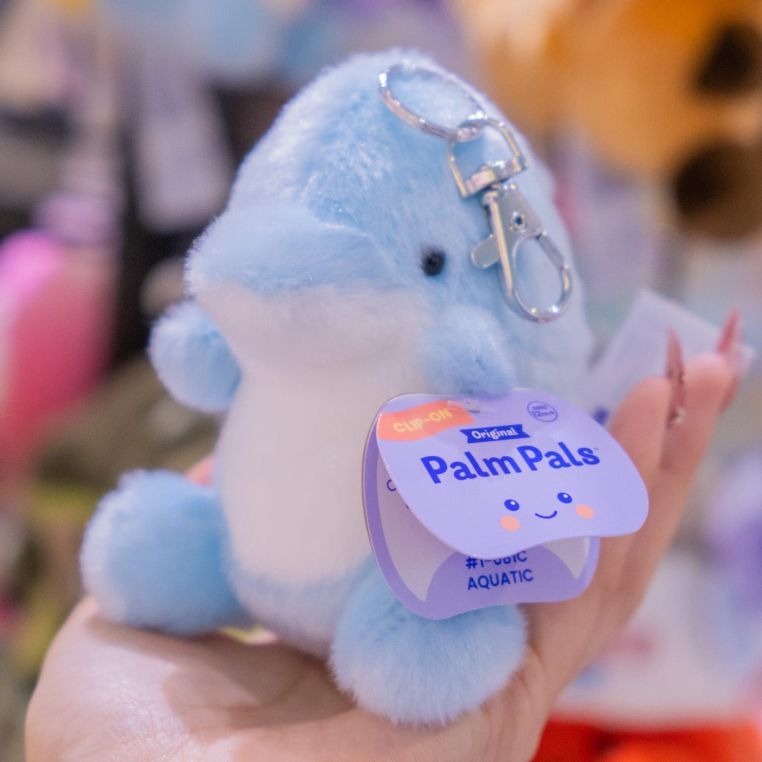 Clicks Dolphin Palm Pals Clip-On Plush