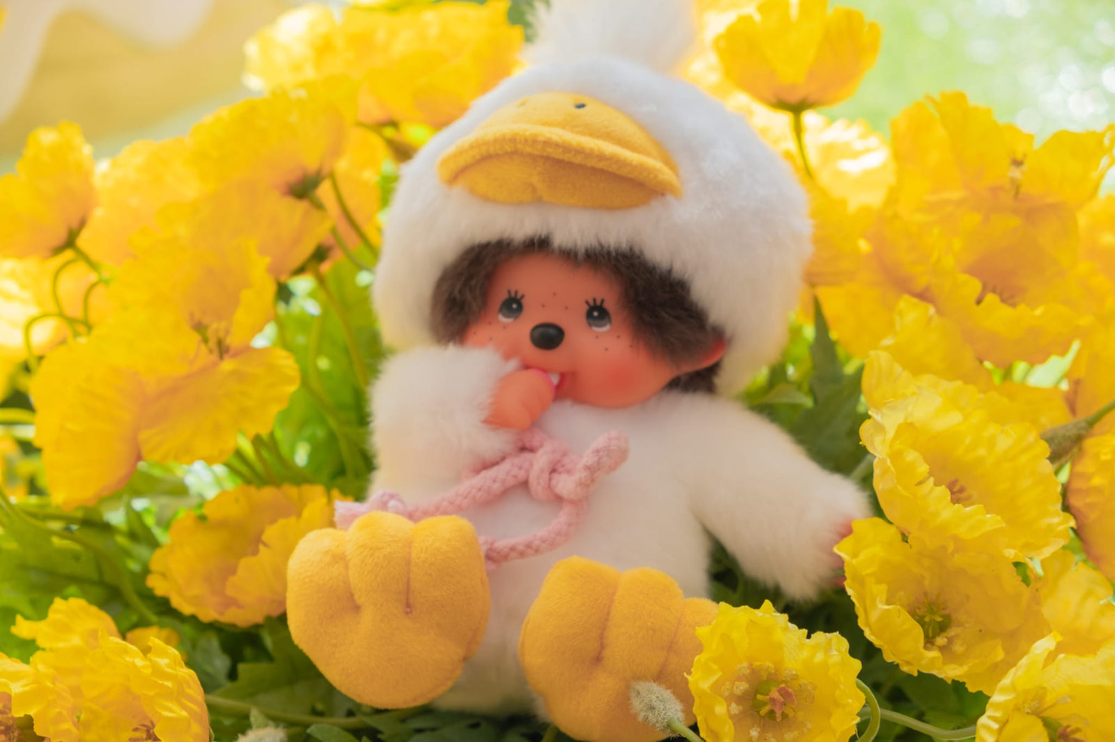 Monchhichi in Fluffy Duck Costume