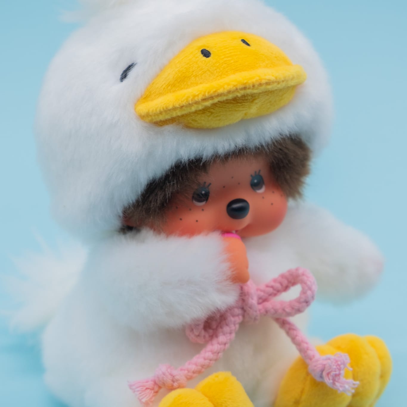 Monchhichi in Fluffy Duck Costume