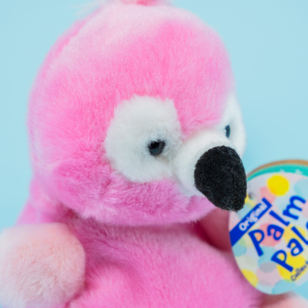 A cute plush of a flamingo.