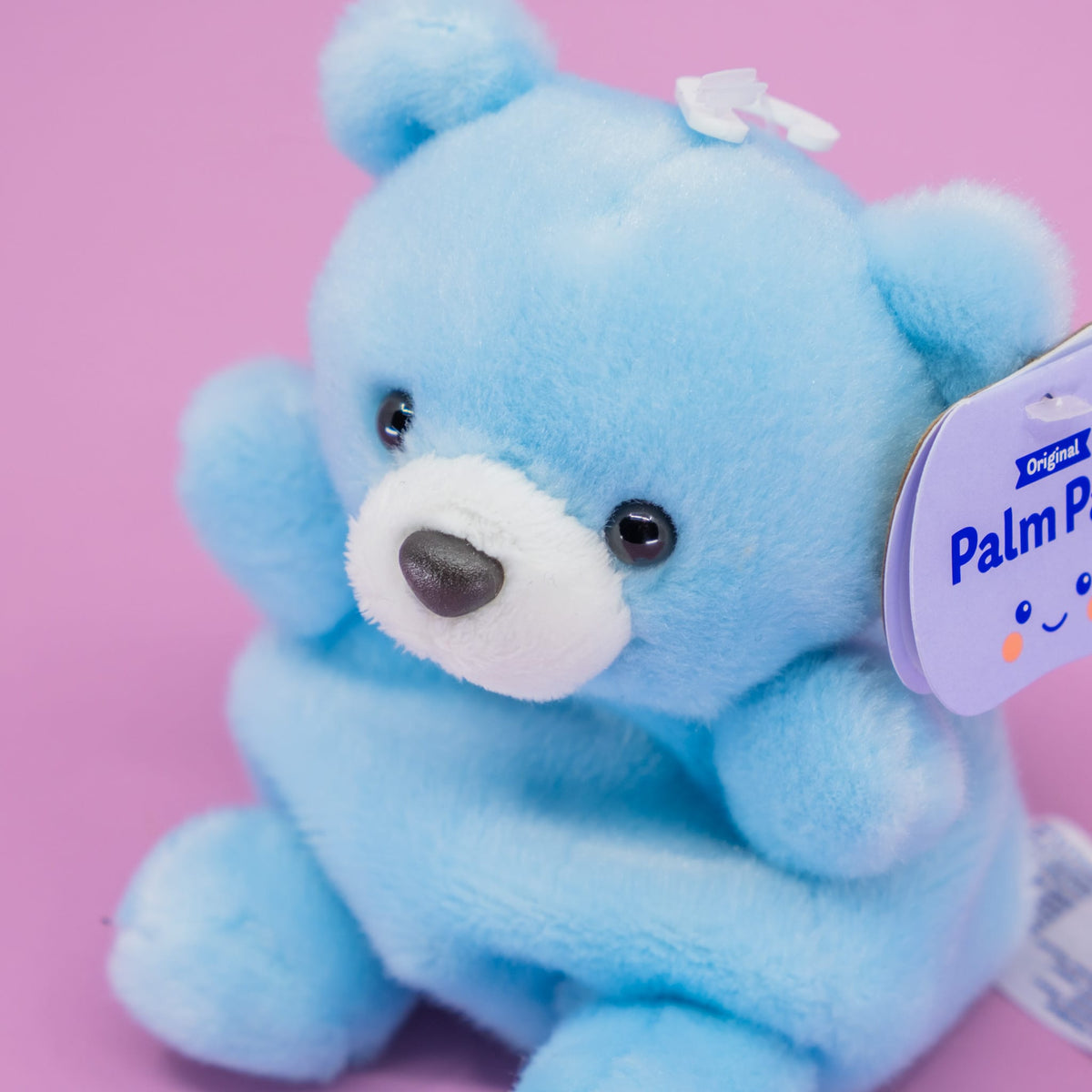 A cute plush of a blue bear.