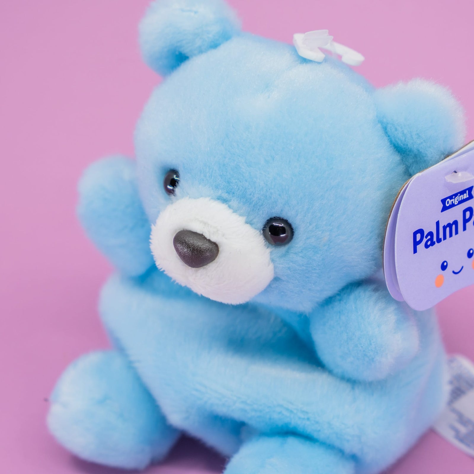 A cute plush of a blue bear.